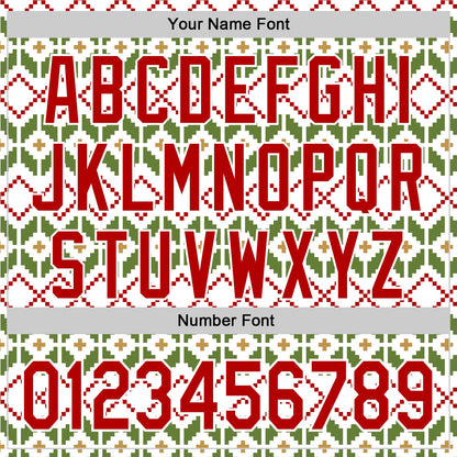 Custom Stitched White Red-White 3D Christmas Ugly Sweater Sports Pullover Sweatshirt Hoodie
