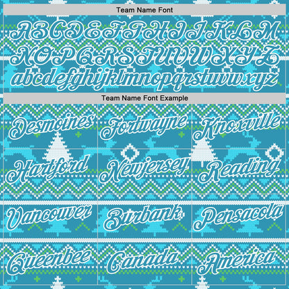 Custom Stitched Panther Blue Panther Blue-White 3D Christmas Ugly Sweater Sports Pullover Sweatshirt Hoodie