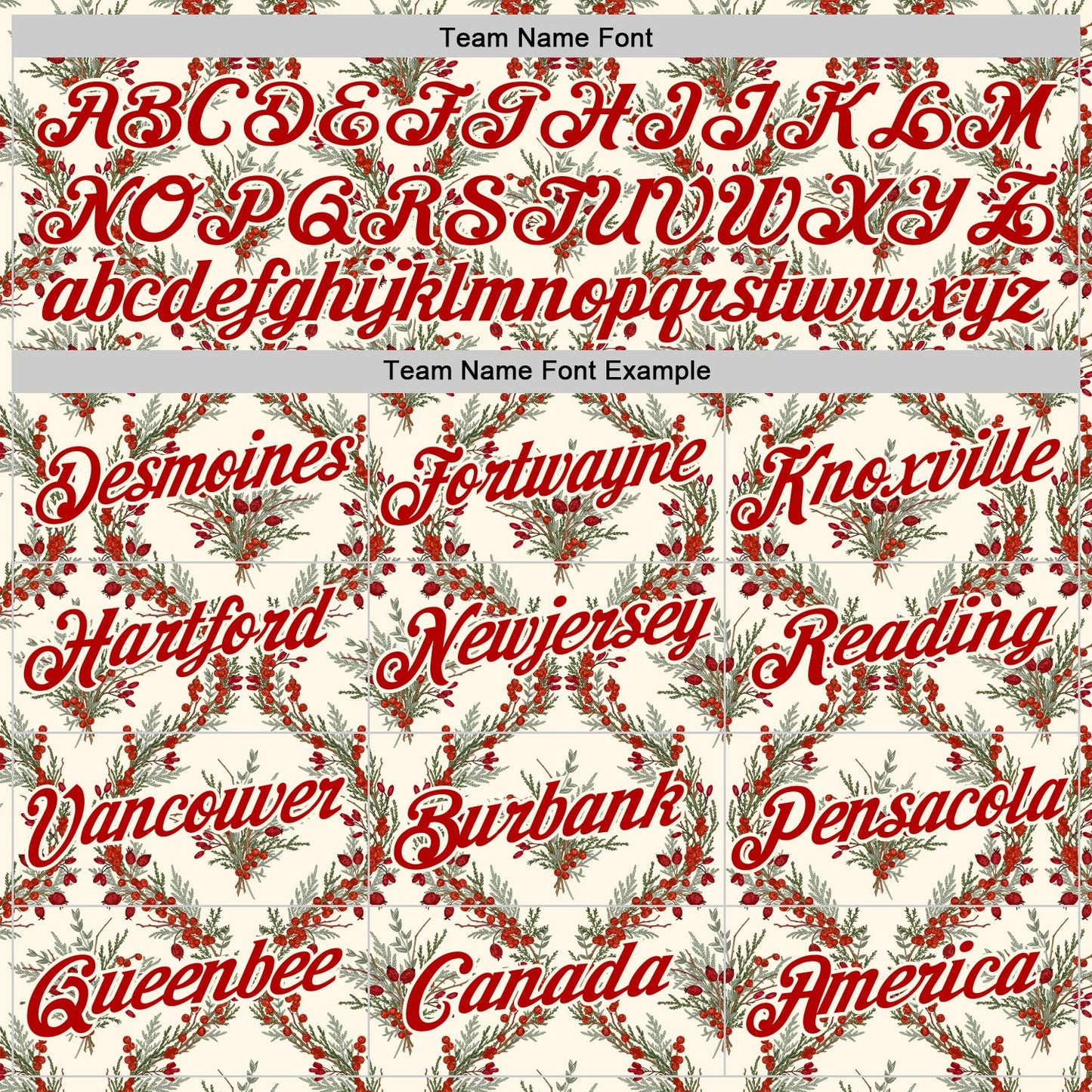 Custom Stitched Cream Red-Cream 3D Christmas Damask Floral Sports Pullover Sweatshirt Hoodie