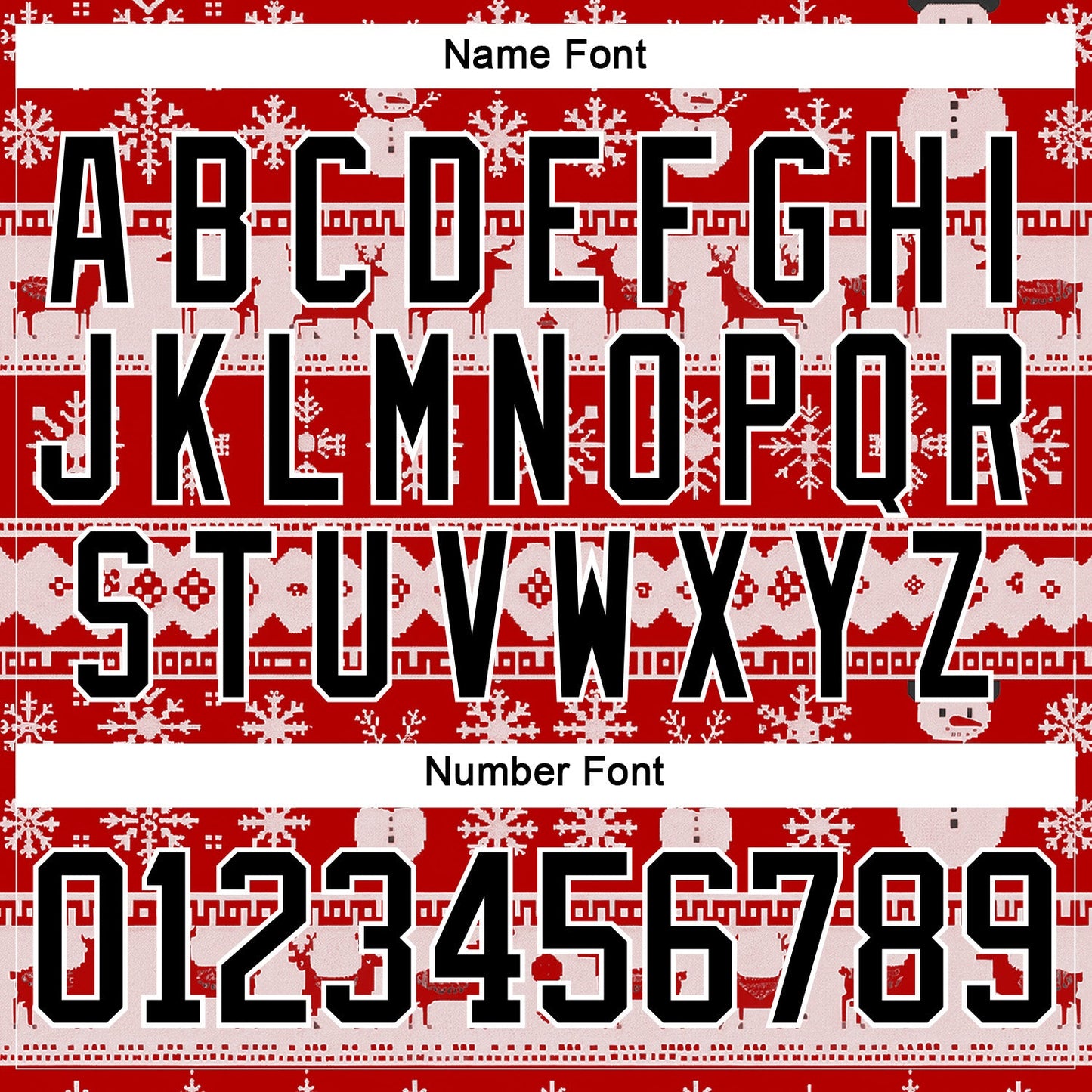 Custom Red Black-White 3D Christmas Ugly Sweater Hockey Lace Neck Jersey