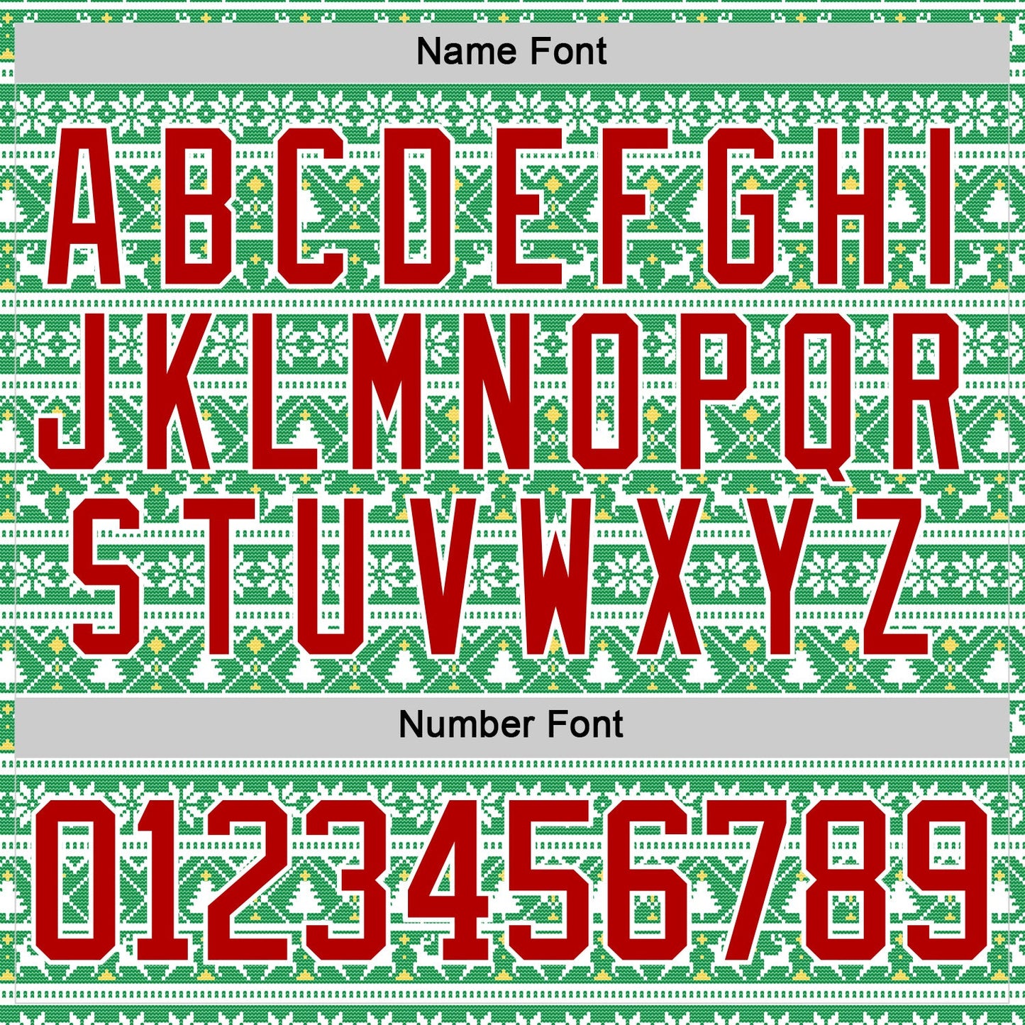 Custom Kelly Green Red-White 3D Christmas Ugly Sweater Hockey Lace Neck Jersey