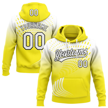 Custom Stitched Light Yellow White-Black 3D Pattern Design Geometrico Graph Sports Pullover Sweatshirt Hoodie