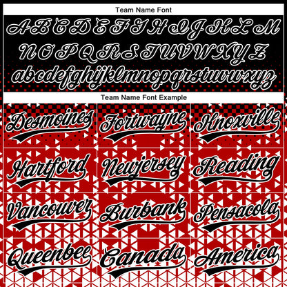 Custom Stitched Red Black-White 3D Pattern Design Geometrico Graph Sports Pullover Sweatshirt Hoodie