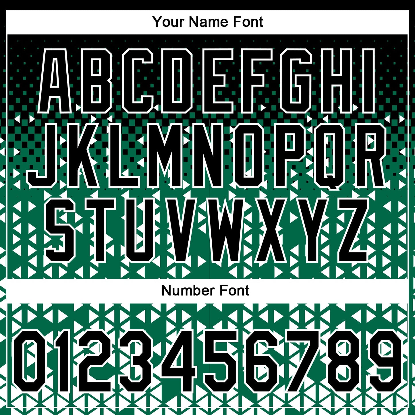 Custom Stitched Kelly Green Black-White 3D Pattern Design Geometrico Graph Sports Pullover Sweatshirt Hoodie