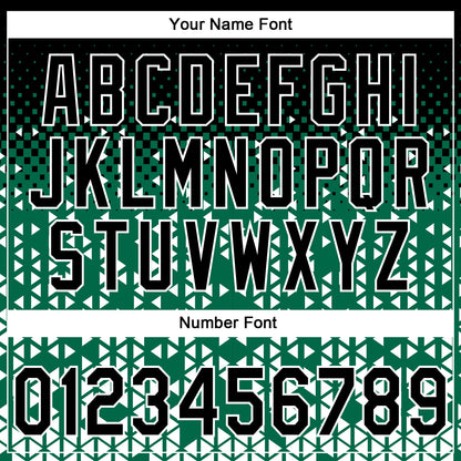Custom Stitched Kelly Green Black-White 3D Pattern Design Geometrico Graph Sports Pullover Sweatshirt Hoodie