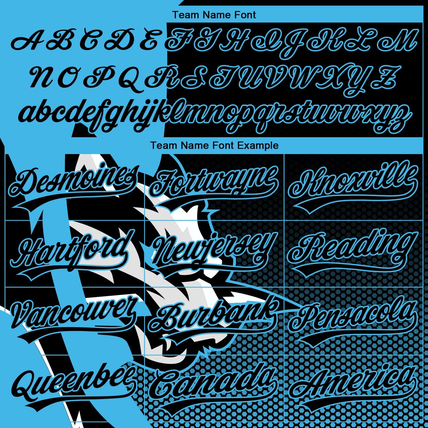 Custom Stitched Black Black-Sky Blue 3D Pattern Design Wolf Sports Pullover Sweatshirt Hoodie