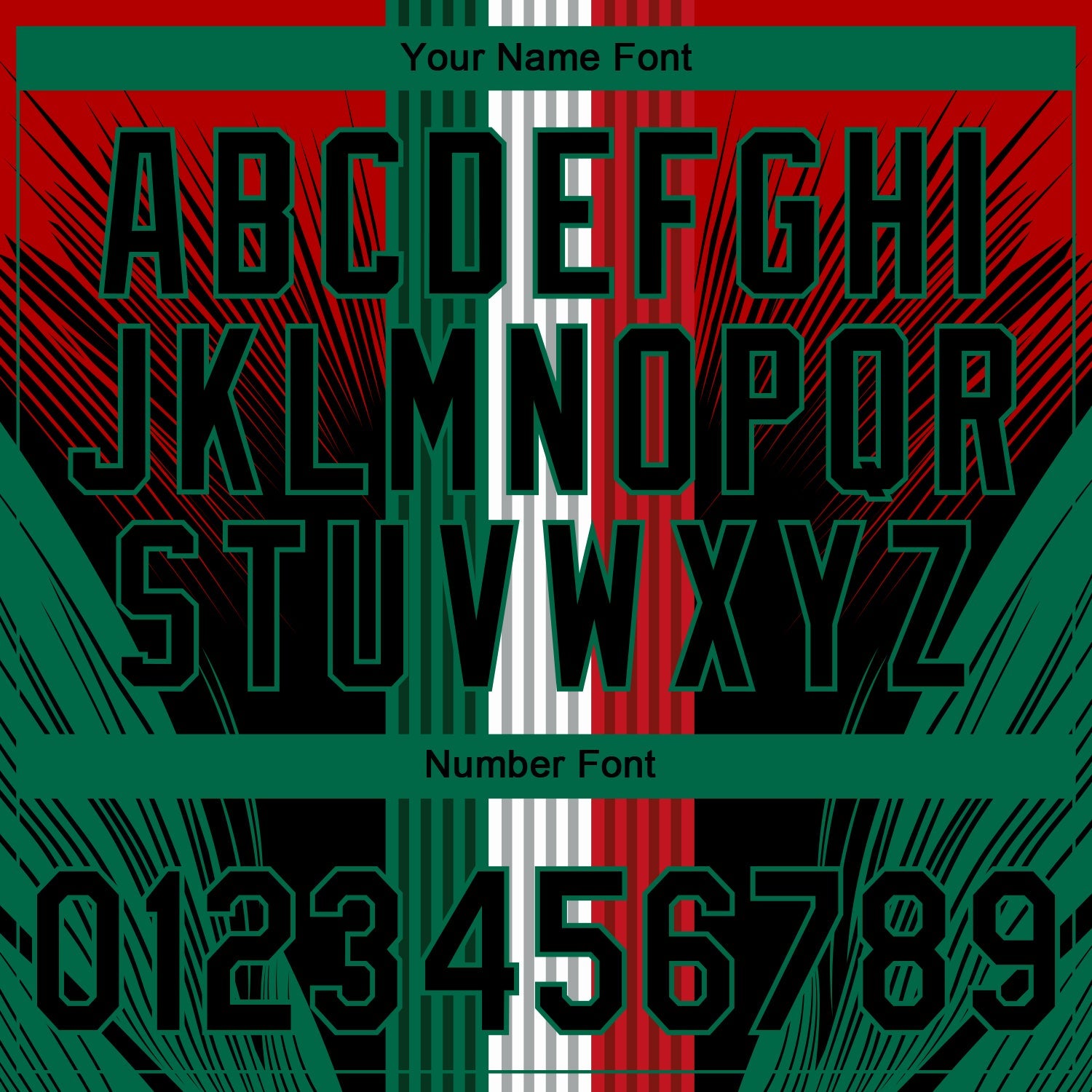 Custom Stitched Red Black-Kelly Green 3D Pattern Design Wolf Sports Pullover Sweatshirt Hoodie