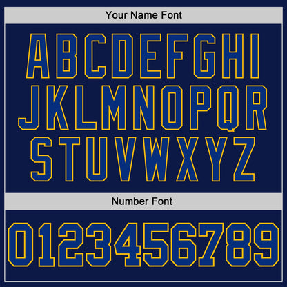 Custom Navy Royal-Gold 3D Pattern Design Game Day St.Louis Inspired Sports Pullover Sweatshirt Hoodie