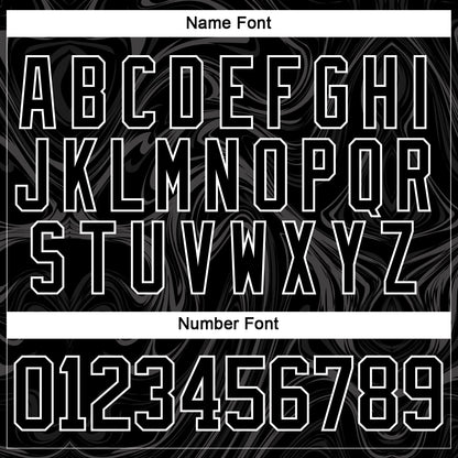 Custom Black White 3D Splash Art Hockey Lace Neck Jersey