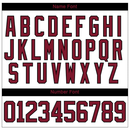 Custom White Crimson-Black 3D Splash Art Hockey Lace Neck Jersey