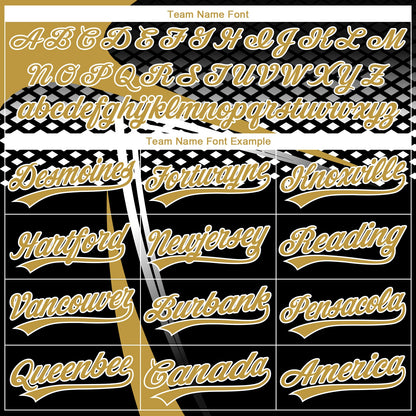 Custom Stitched Old Gold Black-White E-sports Pattern Pullover Sweatshirt Hoodie
