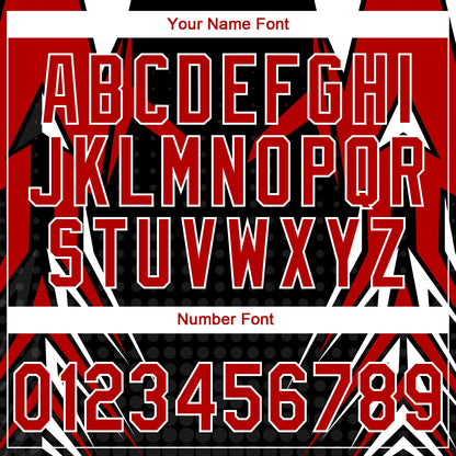 Custom Stitched Red Black-White E-sports Pattern Pullover Sweatshirt Hoodie