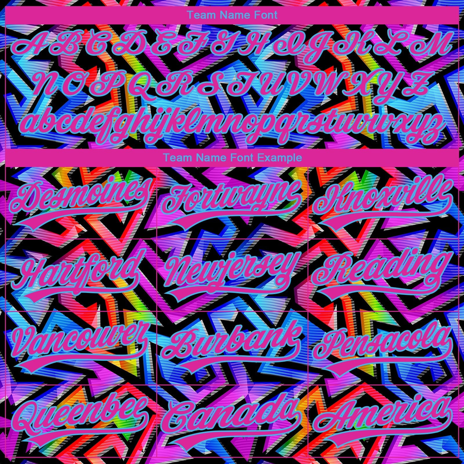 Custom Stitched Graffiti Pattern Hot Pink-Sky Blue Abstract Geometric Sports Pullover Sweatshirt Hoodie