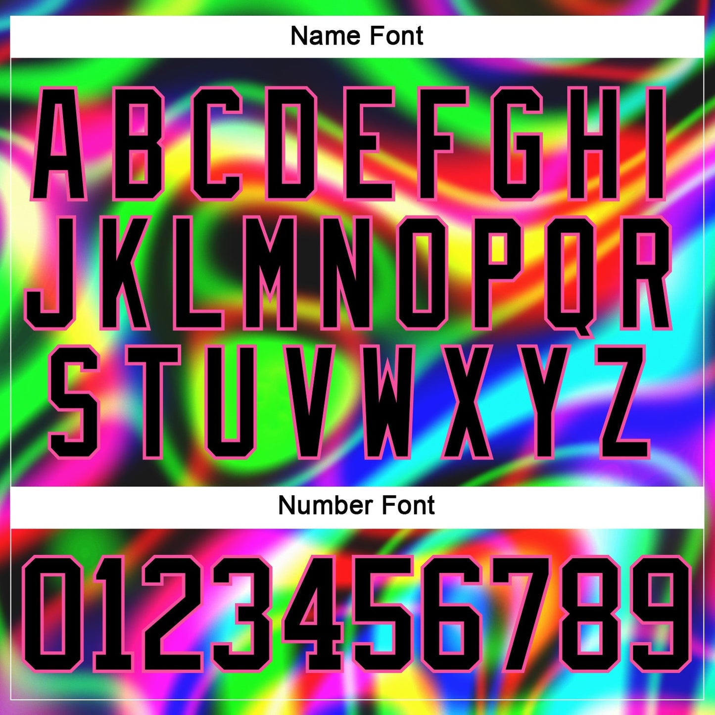 Custom Black Pink Yellow Green-Blue Trippy Psychedelic Neon Trendy Holographic Vaporwave Style Hockey Lace Neck Jersey