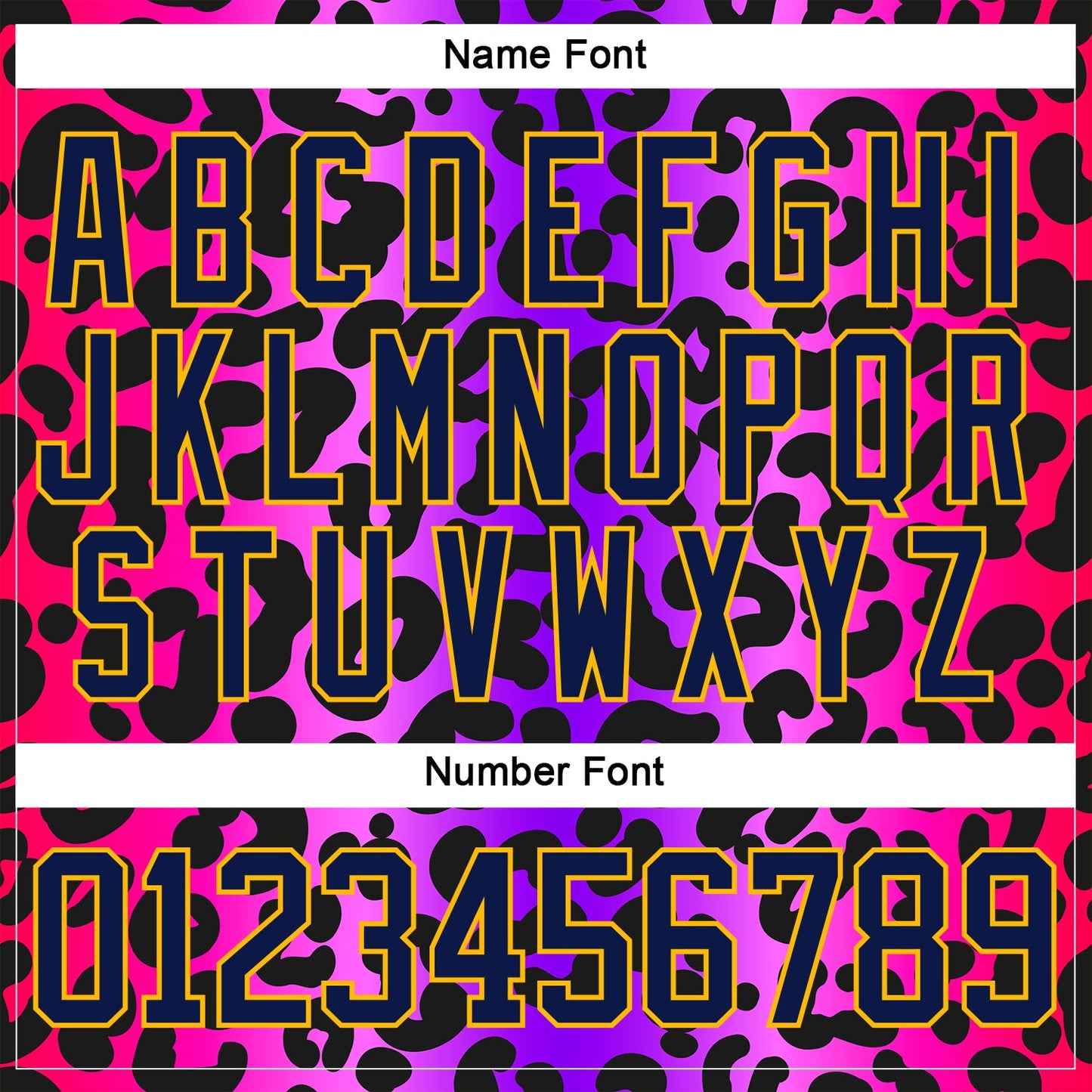 Custom Purple Navy Pink-Gold Leopard Print Neon Hockey Lace Neck Jersey