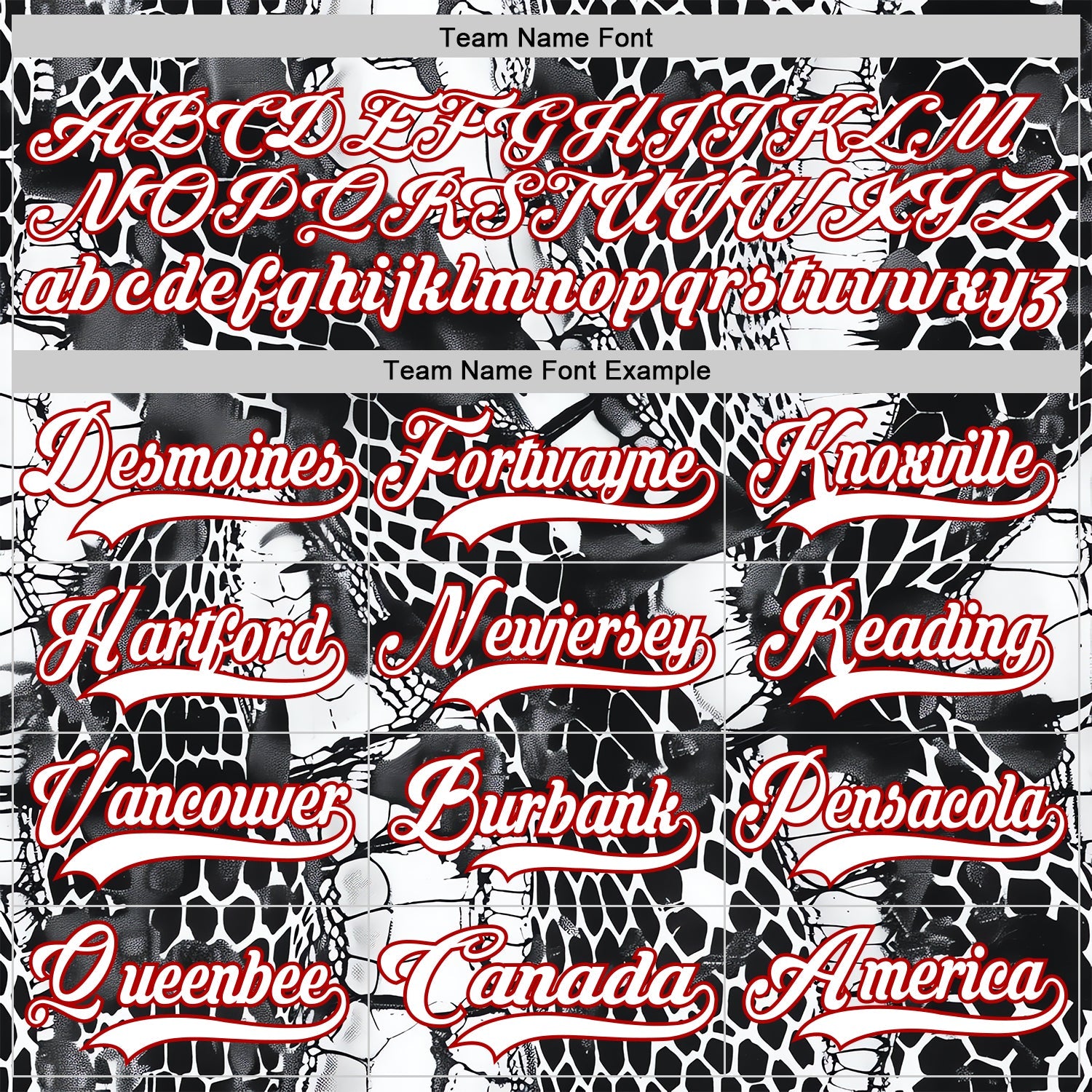 Custom Black White-Red Snake Skin Print Hockey Lace Neck Jersey