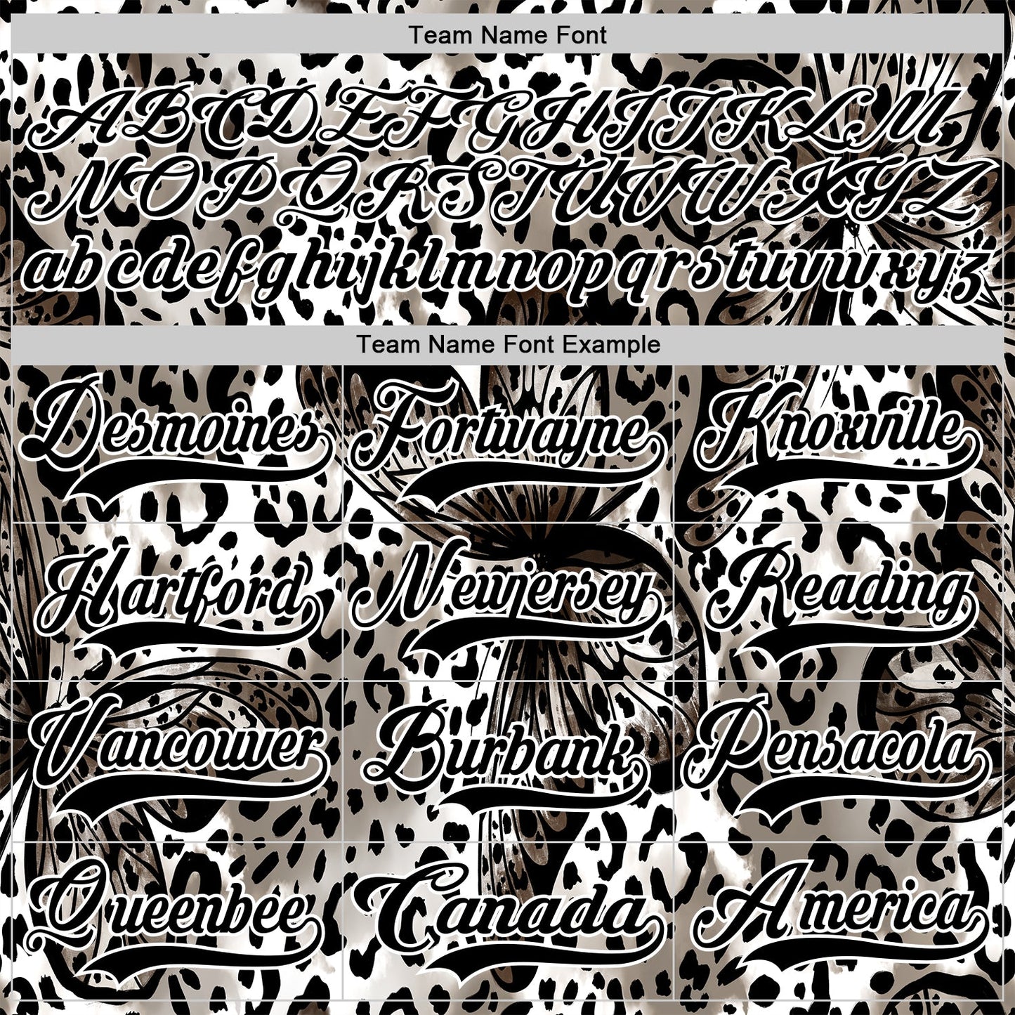 Custom White Black Leopard Print Hockey Lace Neck Jersey