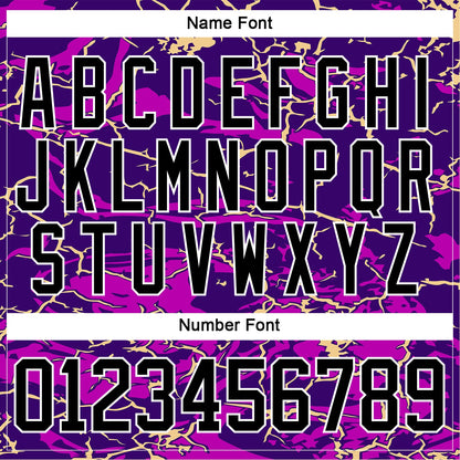 Custom Purple Black Cream-White Lightning Hockey Lace Neck Jersey