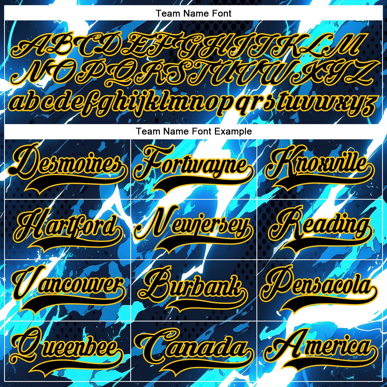 Custom Black Blue Yellow-White Lightning Hockey Lace Neck Jersey