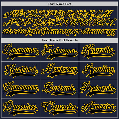 Custom Navy Black Yellow Pink-Ice Blue Plaid Hockey Jersey