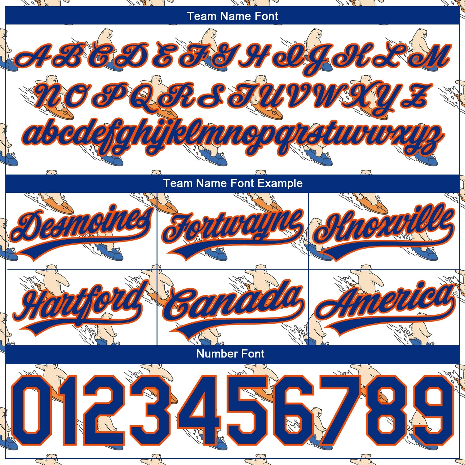 Custom White Royal-Orange 3D Pattern Bears Surfing Authentic Basketball Shorts