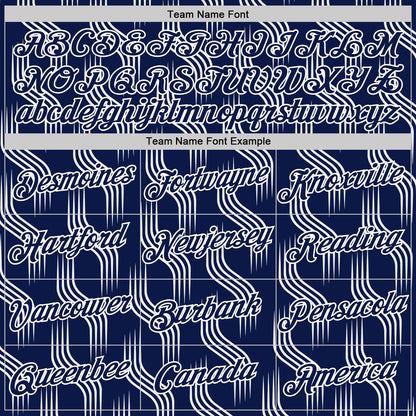 Custom Navy White Scotland Lines Performance T-Shirt