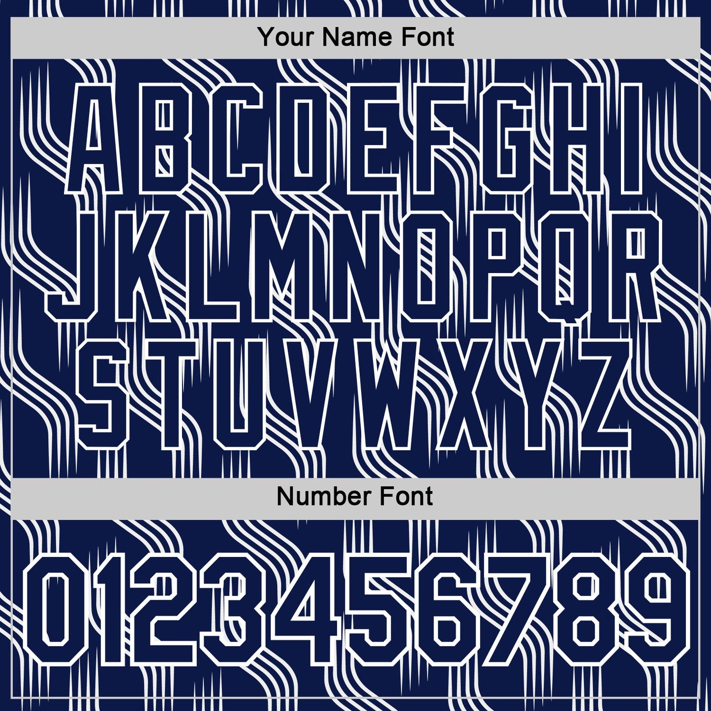 Custom Navy White Scotland Lines Performance T-Shirt