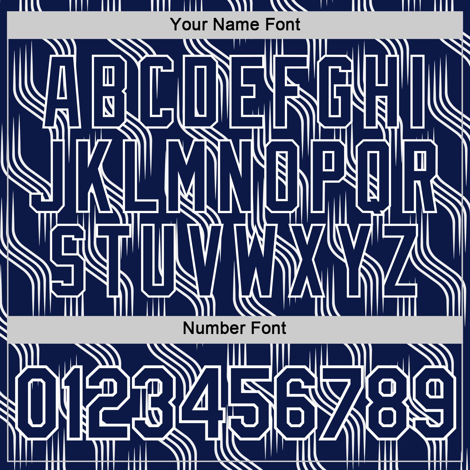 Custom Navy White Scotland Lines Performance T-Shirt