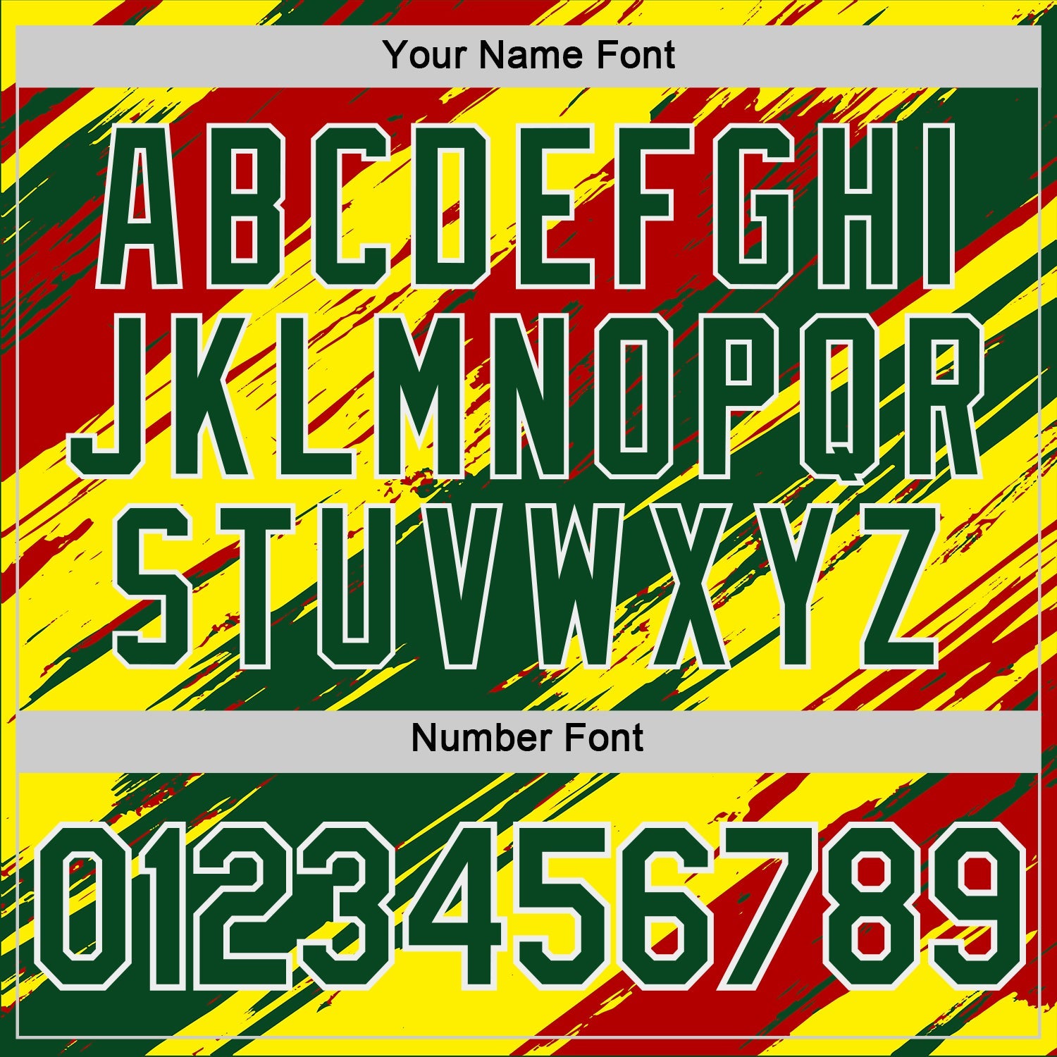 Custom Green White Light Yellow-Red Bolivia Brush Performance T-Shirt