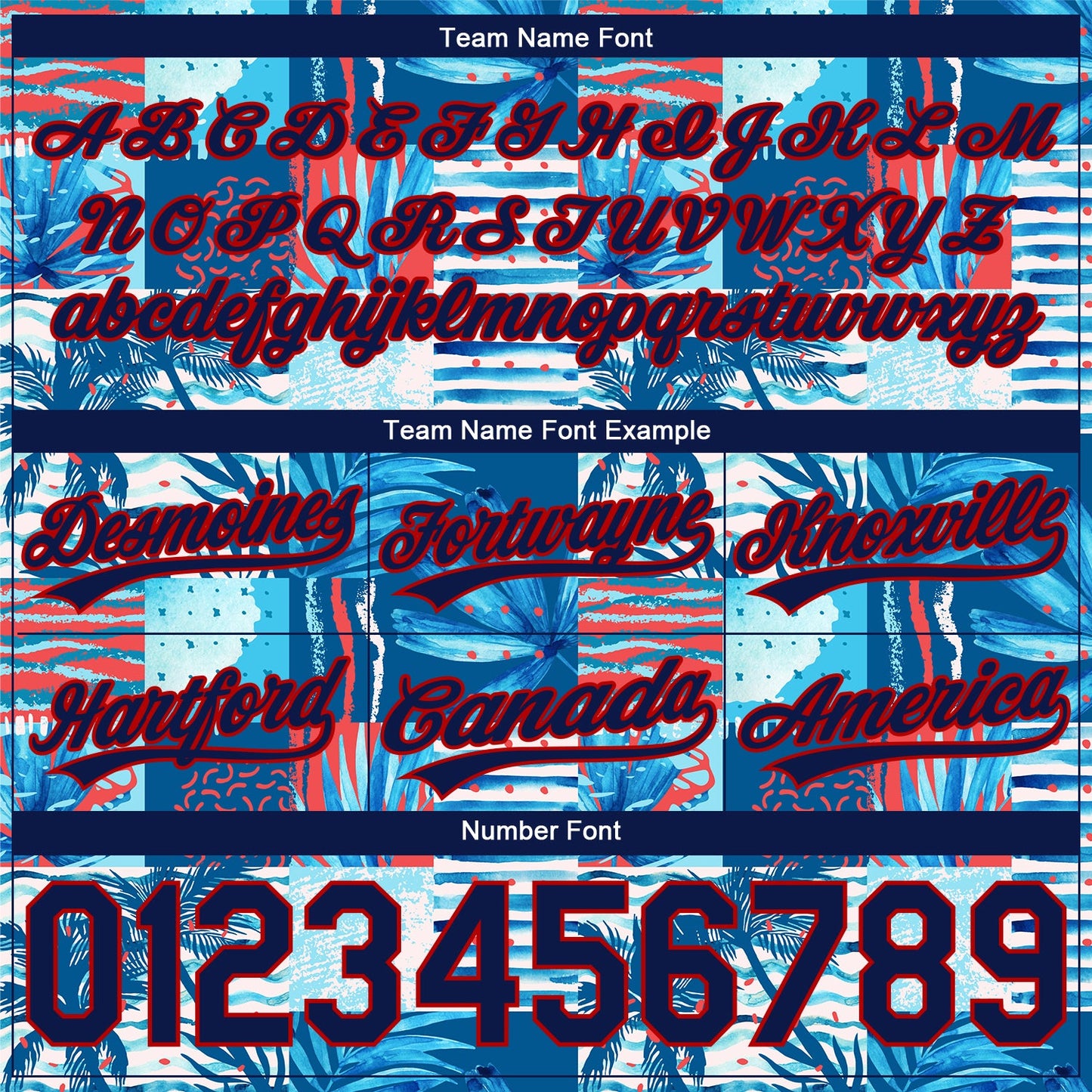 Custom Royal Navy Red-Light Blue 3D Pattern Hawaii Palm Trees Authentic Basketball Shorts