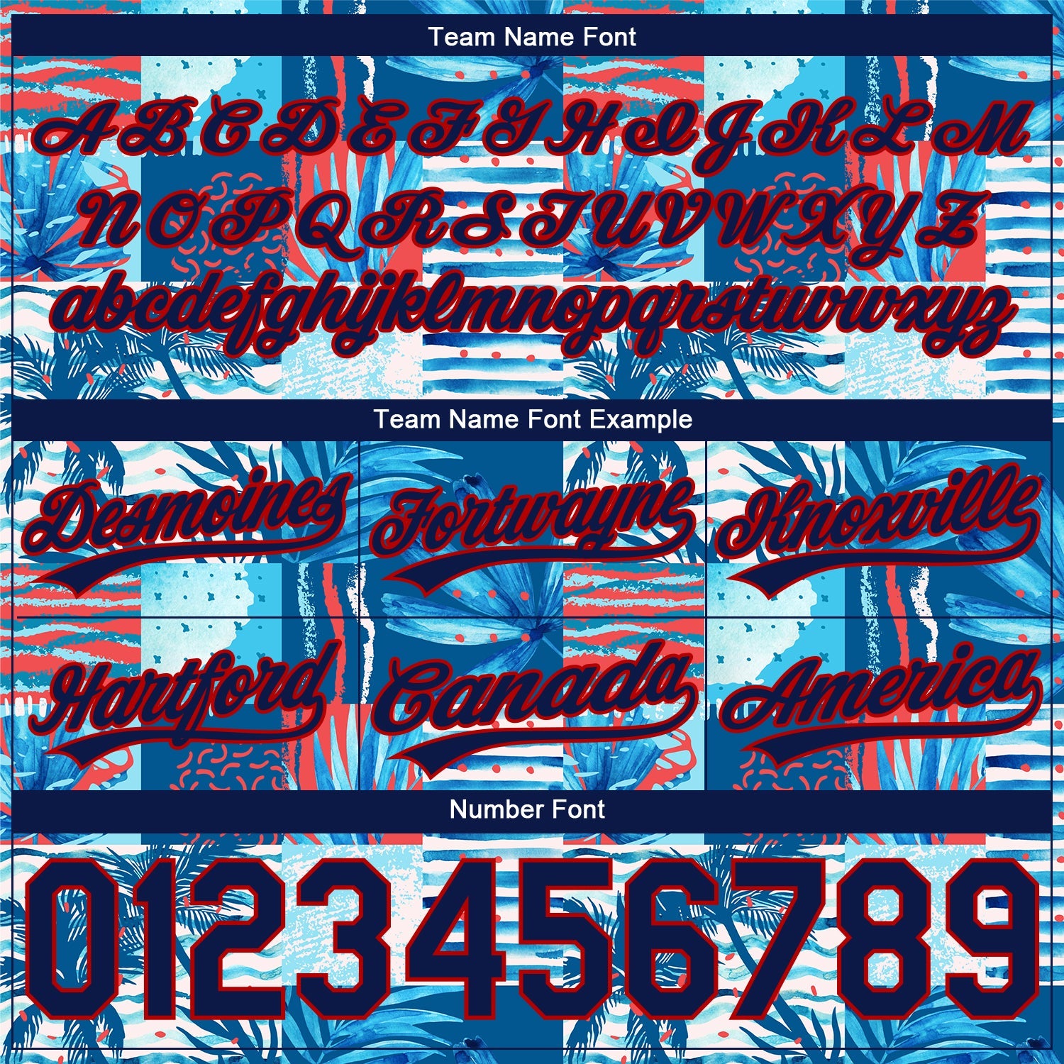 Custom Royal Navy Red-Light Blue 3D Pattern Hawaii Palm Trees Authentic Basketball Shorts