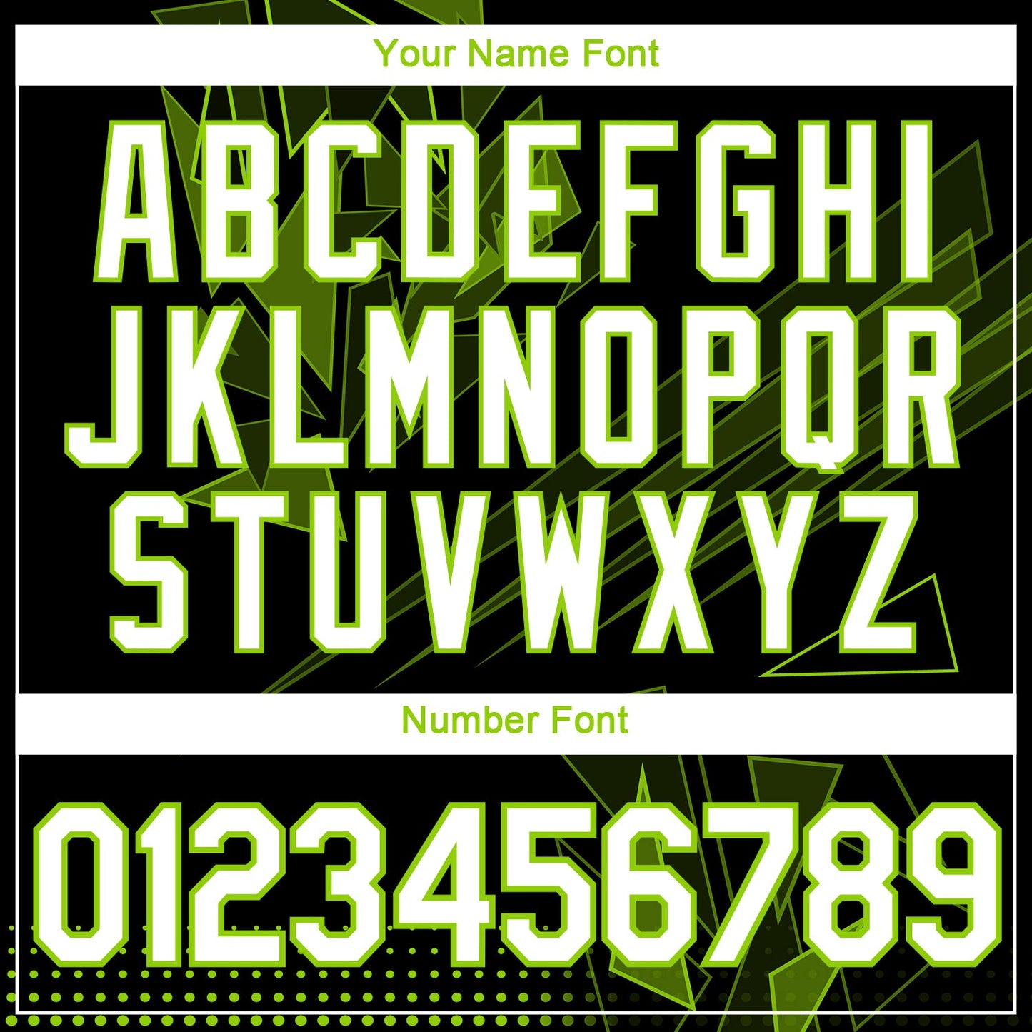 Custom Neon Green White-Black Abstract Geometric Shattered Angular Performance T-Shirt