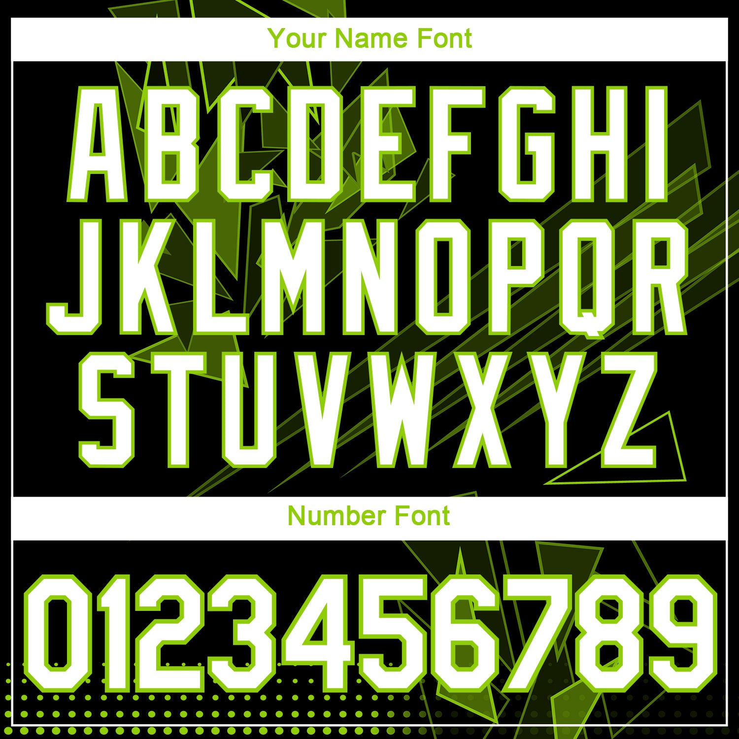 Custom Neon Green White-Black Abstract Geometric Shattered Angular Performance T-Shirt