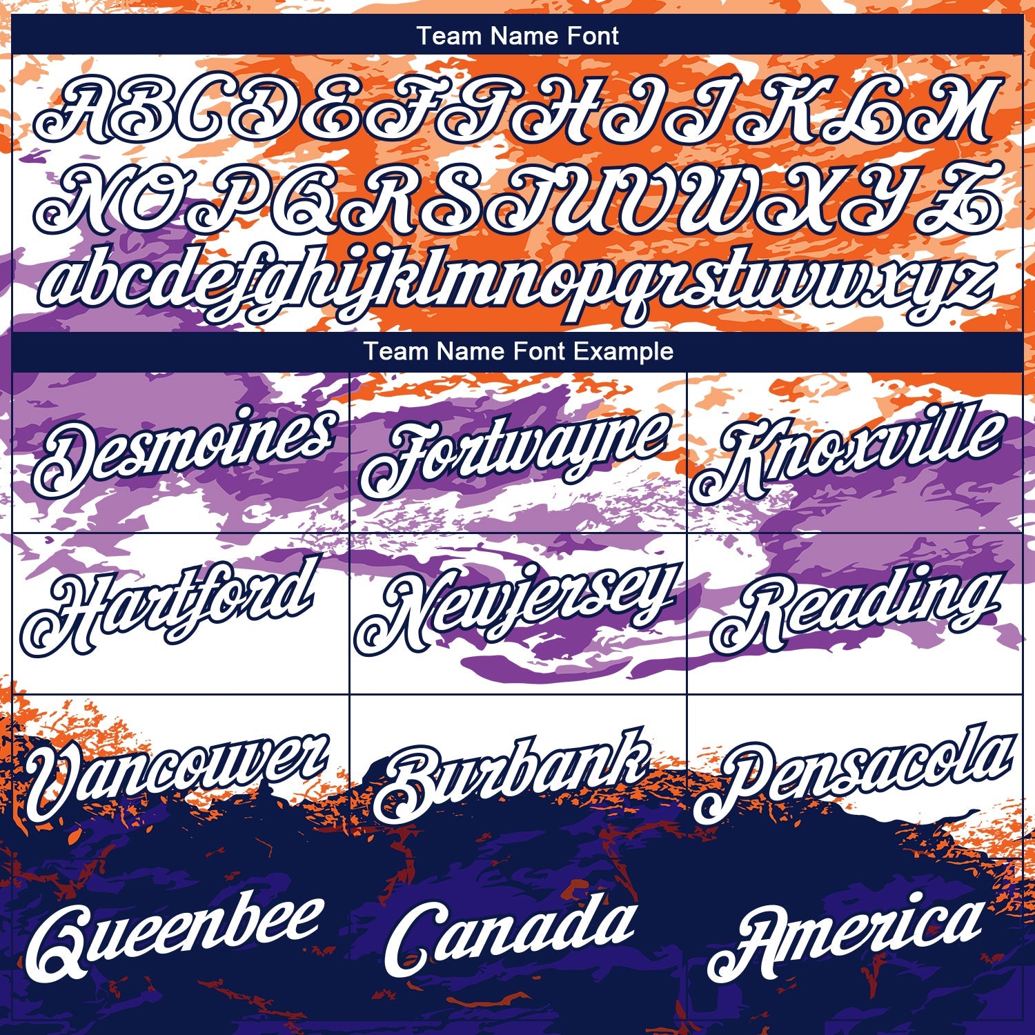 Custom Orange White Purple-Navy Distressed Abstract Paint Stroke Performance T-Shirt