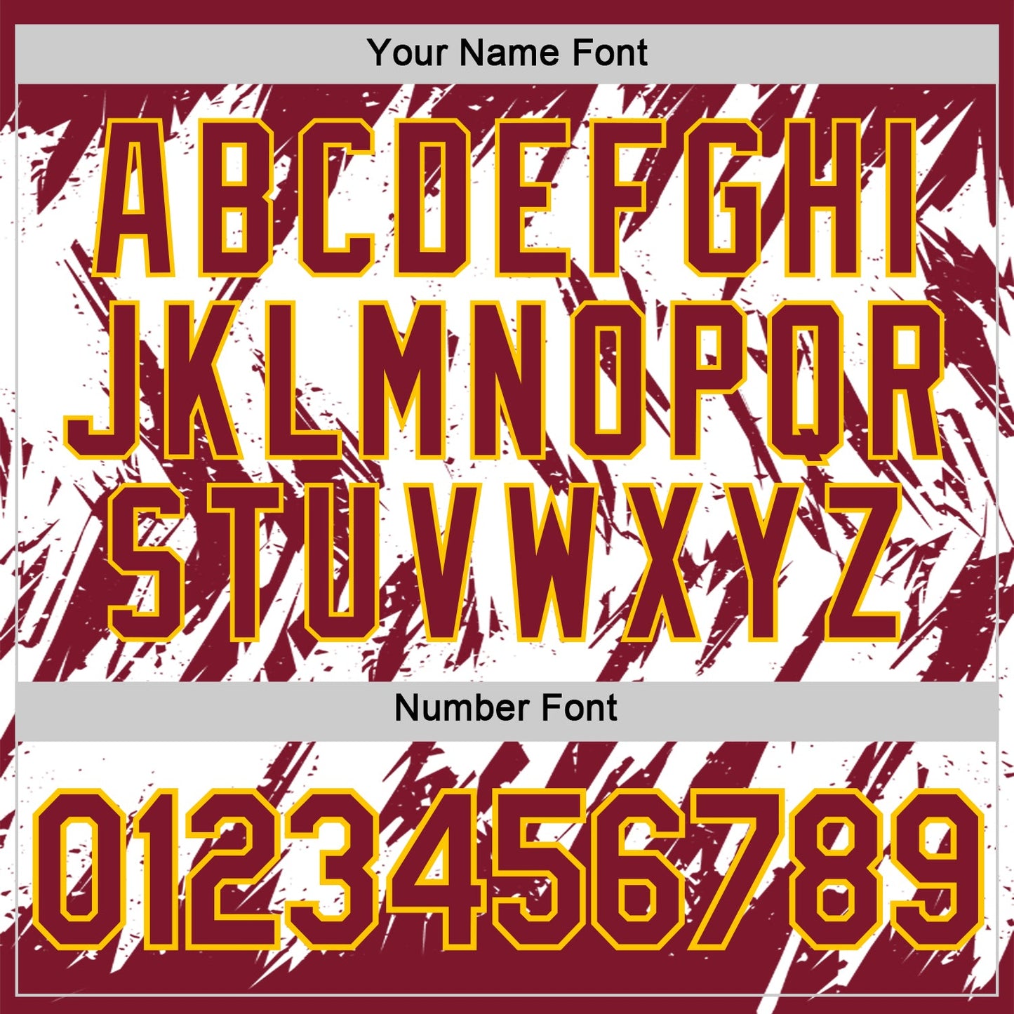 Custom Crimson White-Yellow Torn Sharp Brush Stroke Splatter Performance T-Shirt