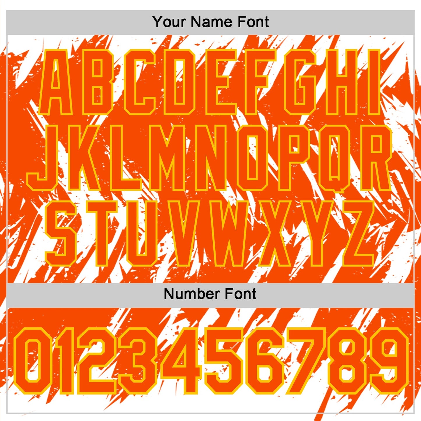 Custom White Orange-Yellow Torn Sharp Brush Stroke Splatter Performance T-Shirt