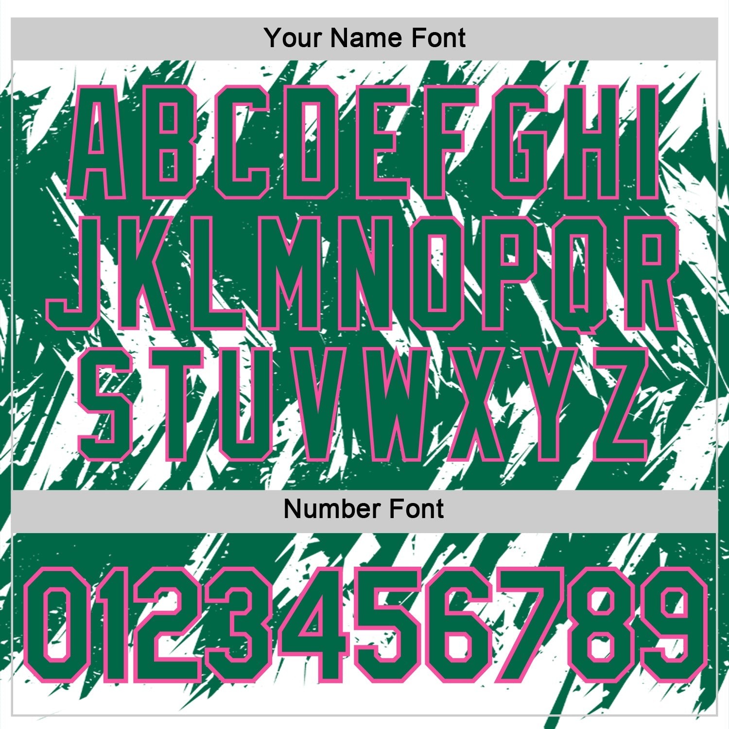 Custom White Kelly Green-Pink Torn Sharp Brush Stroke Splatter Performance T-Shirt