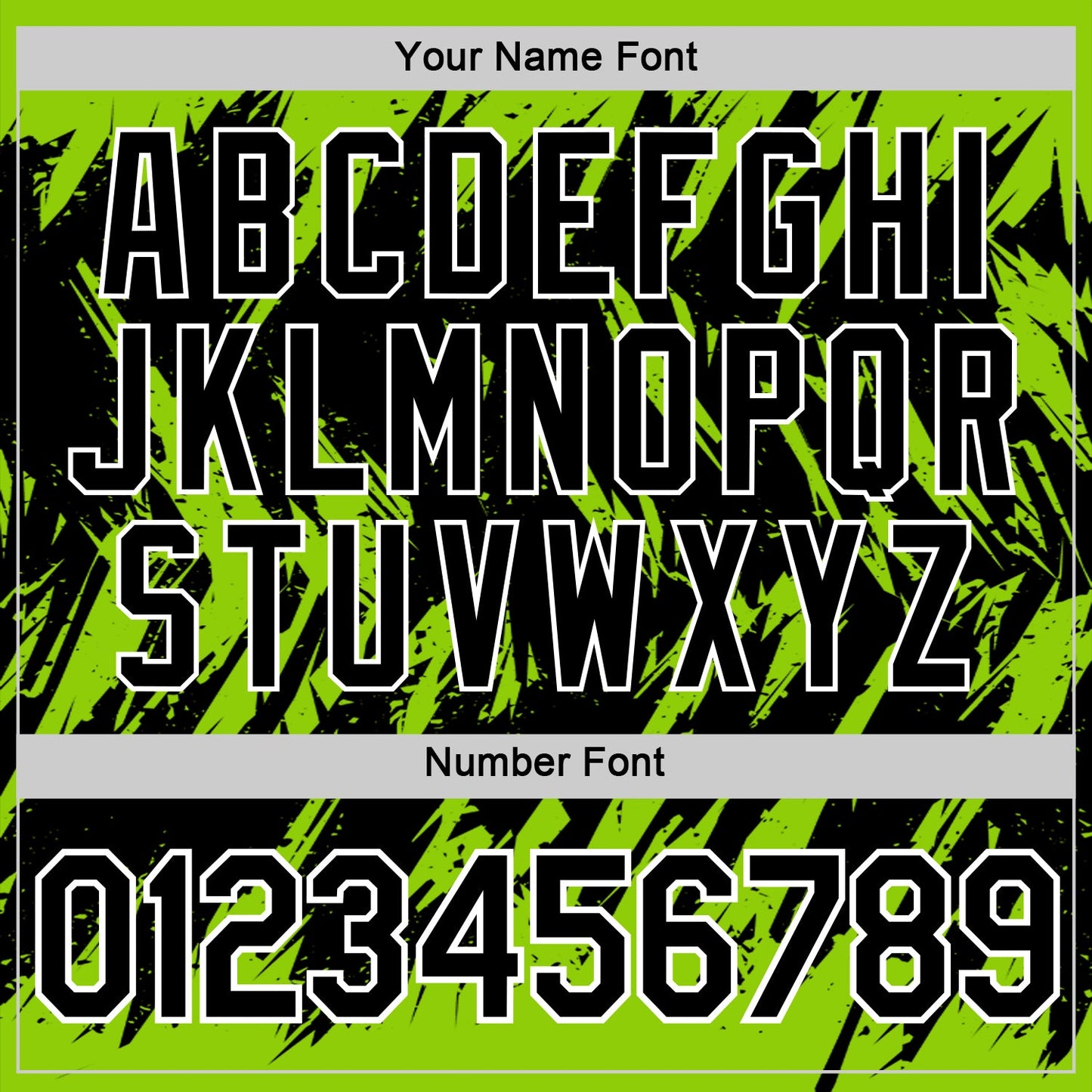 Custom Neon Green Black-White Torn Sharp Brush Stroke Splatter Performance T-Shirt