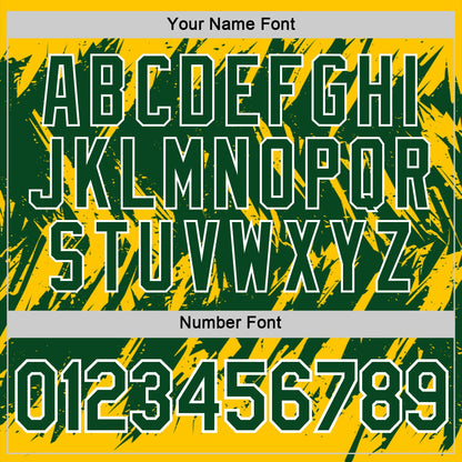 Custom Yellow Green-White Torn Sharp Brush Stroke Splatter Performance T-Shirt