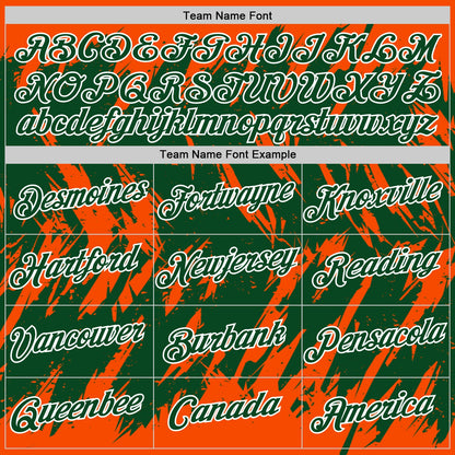 Custom Orange Green-White Torn Sharp Brush Stroke Splatter Performance T-Shirt