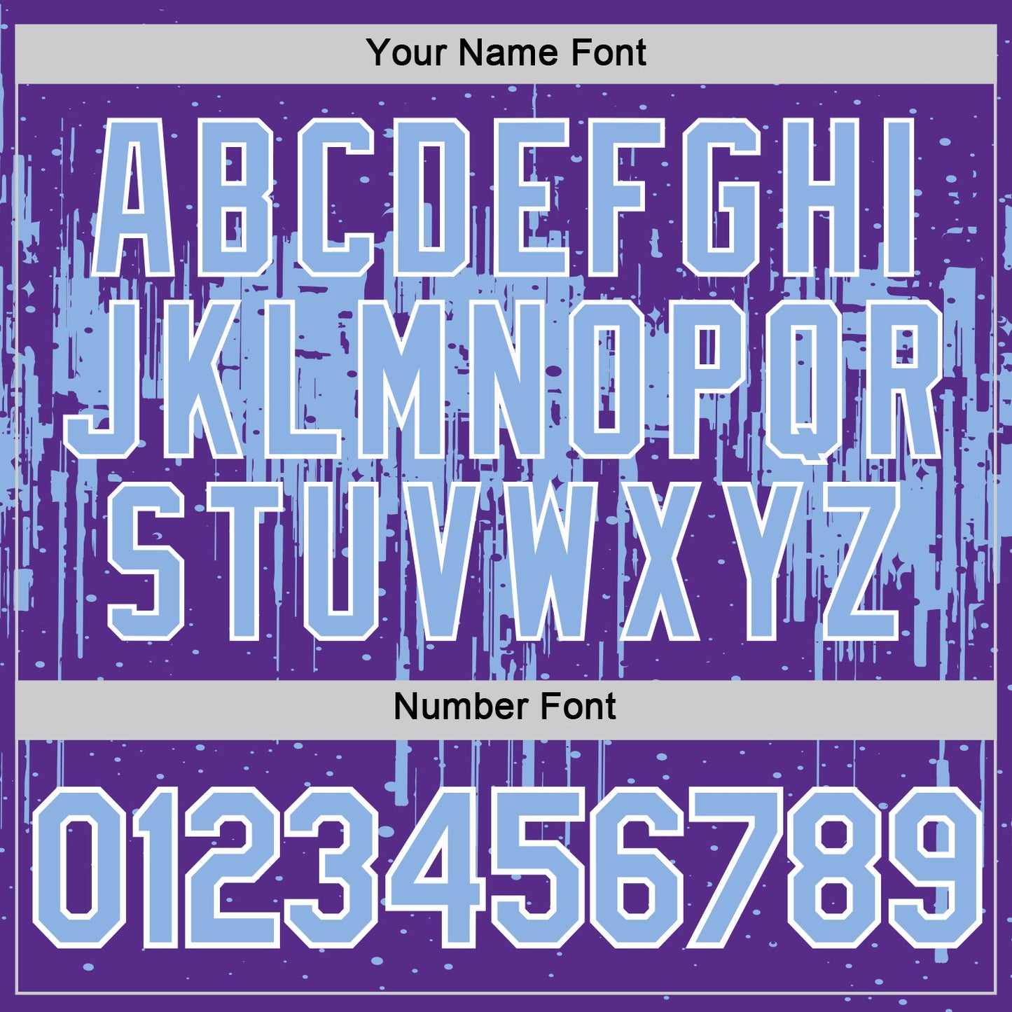 Custom Purple Light Blue-White Dripping Splatter Paint Performance T-Shirt