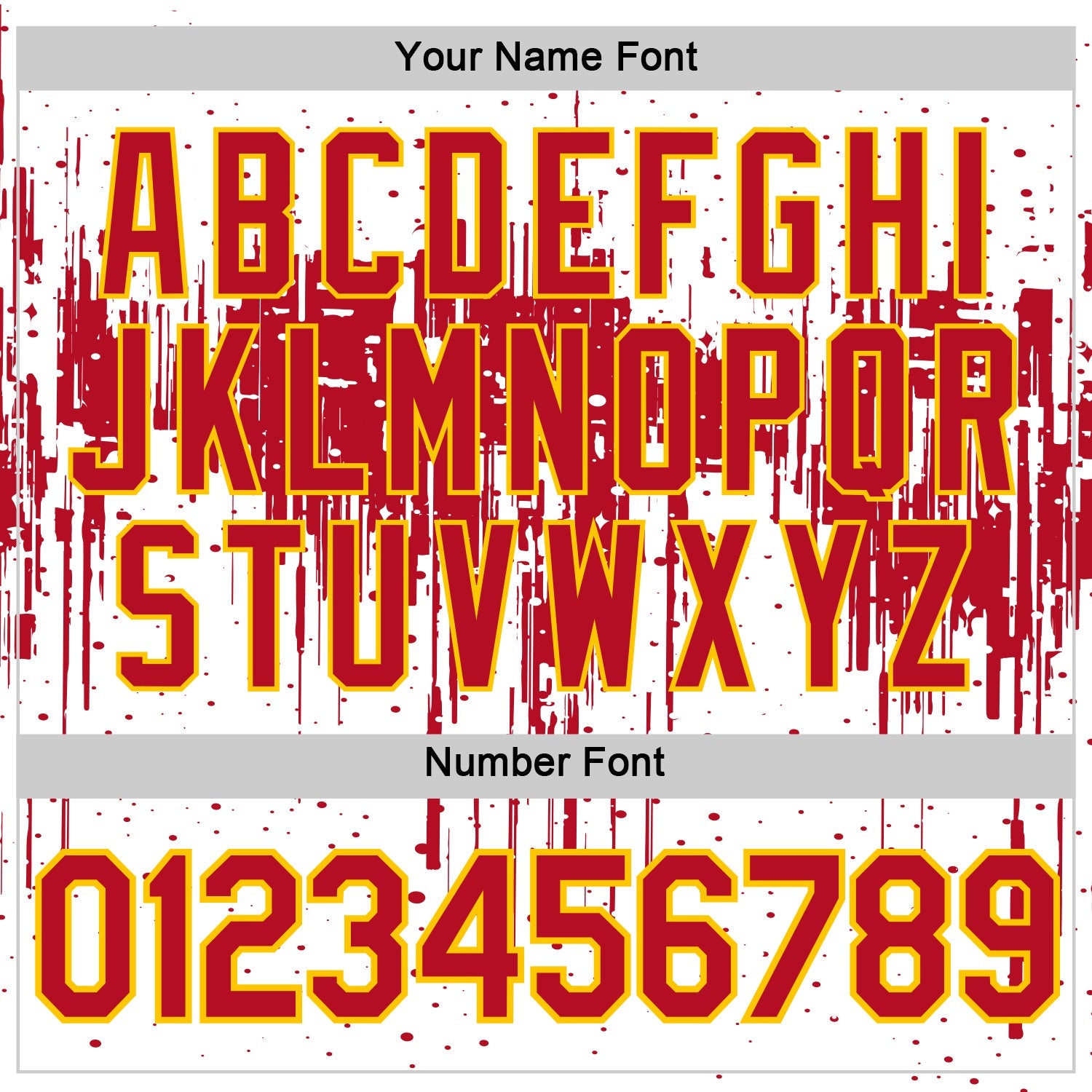 Custom White Red-Yellow Dripping Splatter Paint Performance T-Shirt