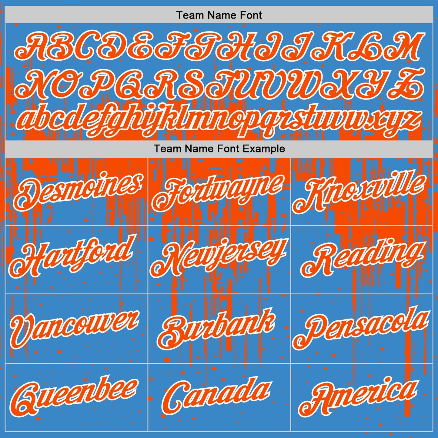 Custom Powder Blue Orange-White Dripping Splatter Paint Performance T-Shirt
