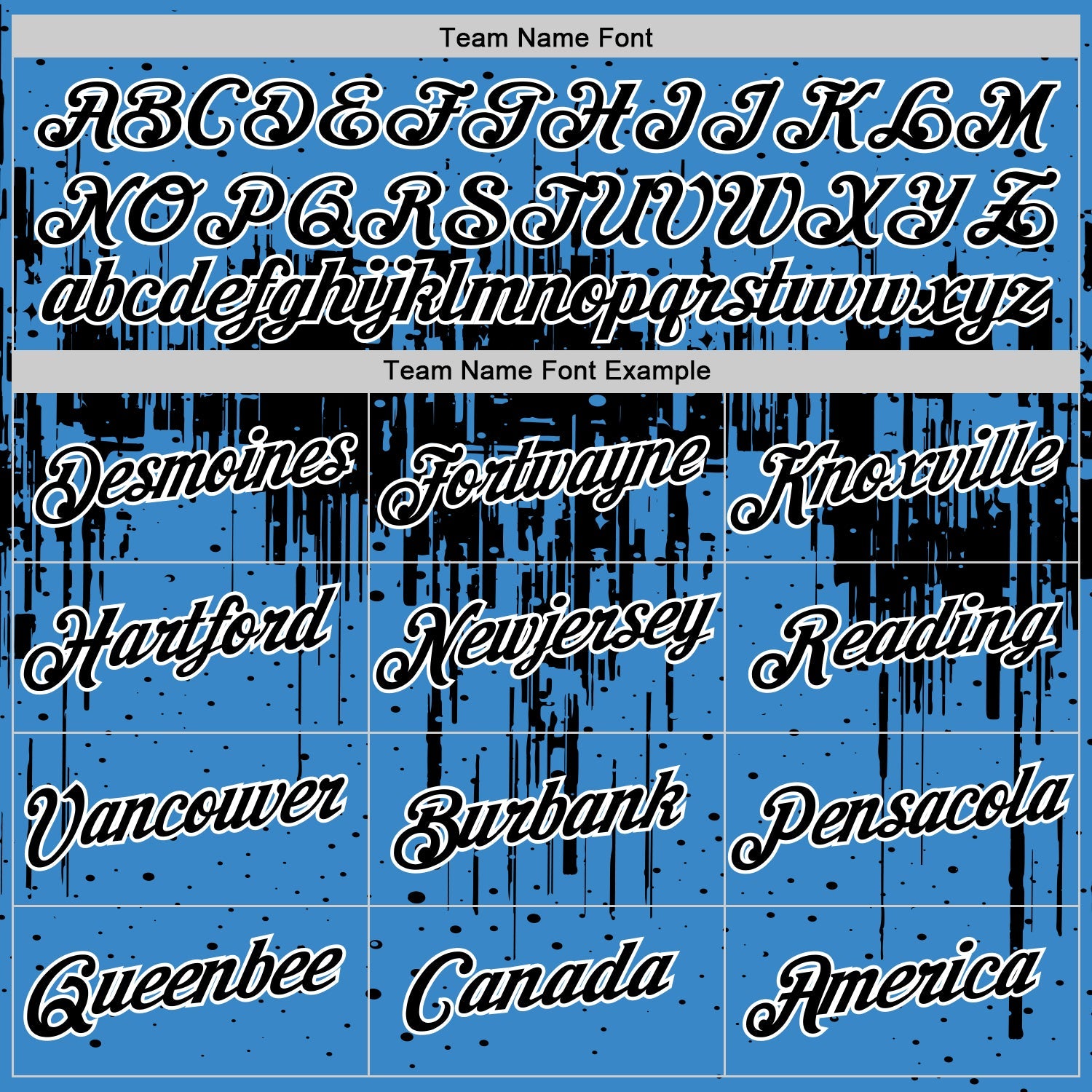 Custom Powder Blue Black-White Dripping Splatter Paint Performance T-Shirt