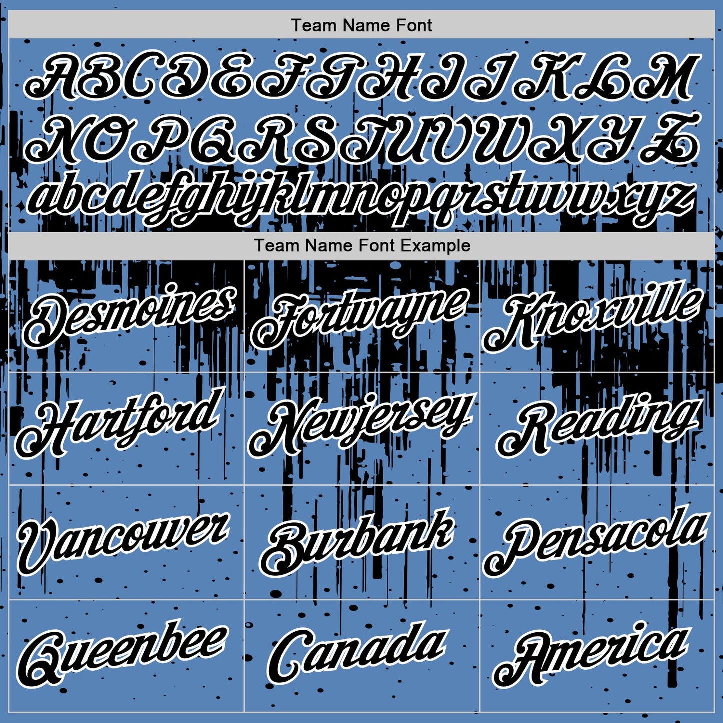 Custom Light Blue Black-White Dripping Splatter Paint Performance T-Shirt