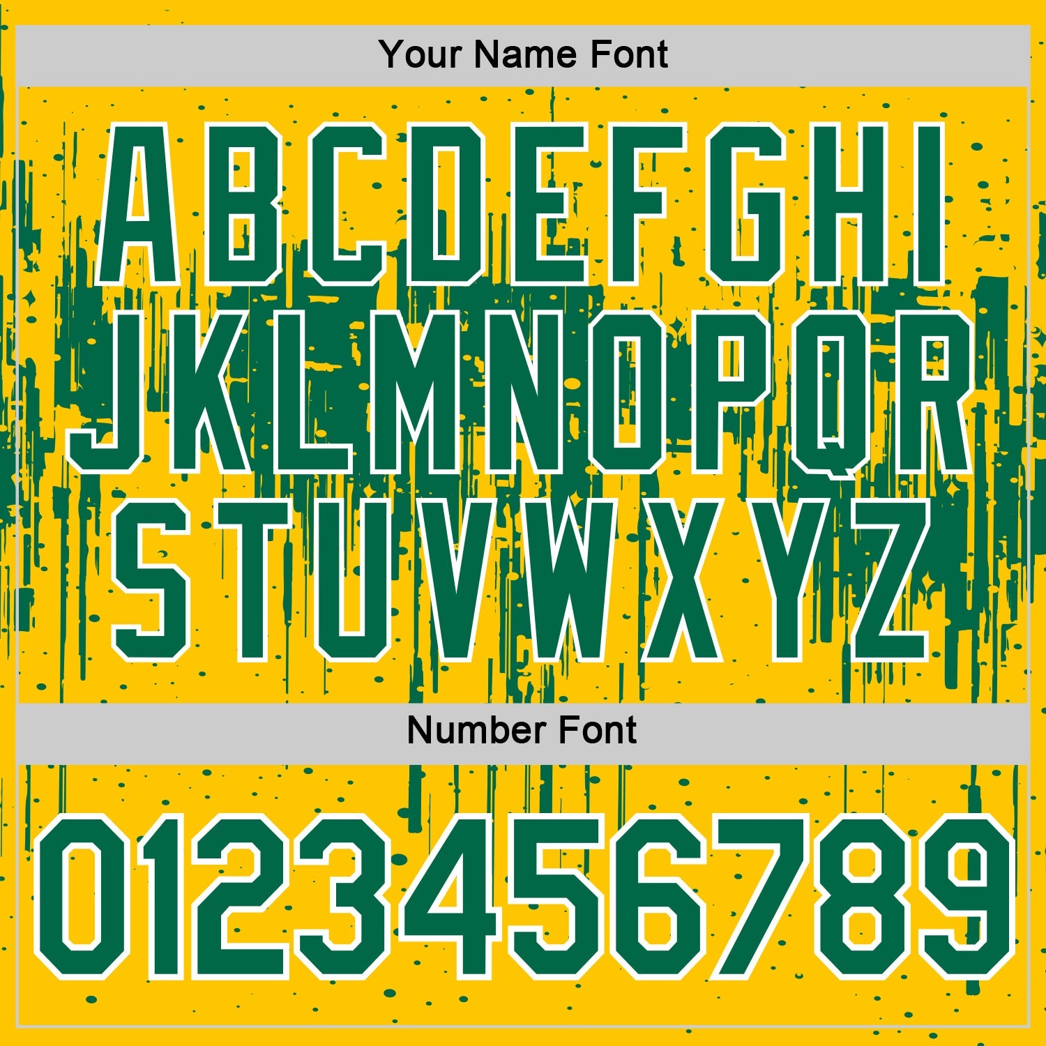 Custom Yellow Kelly Green-White Dripping Splatter Paint Performance T-Shirt