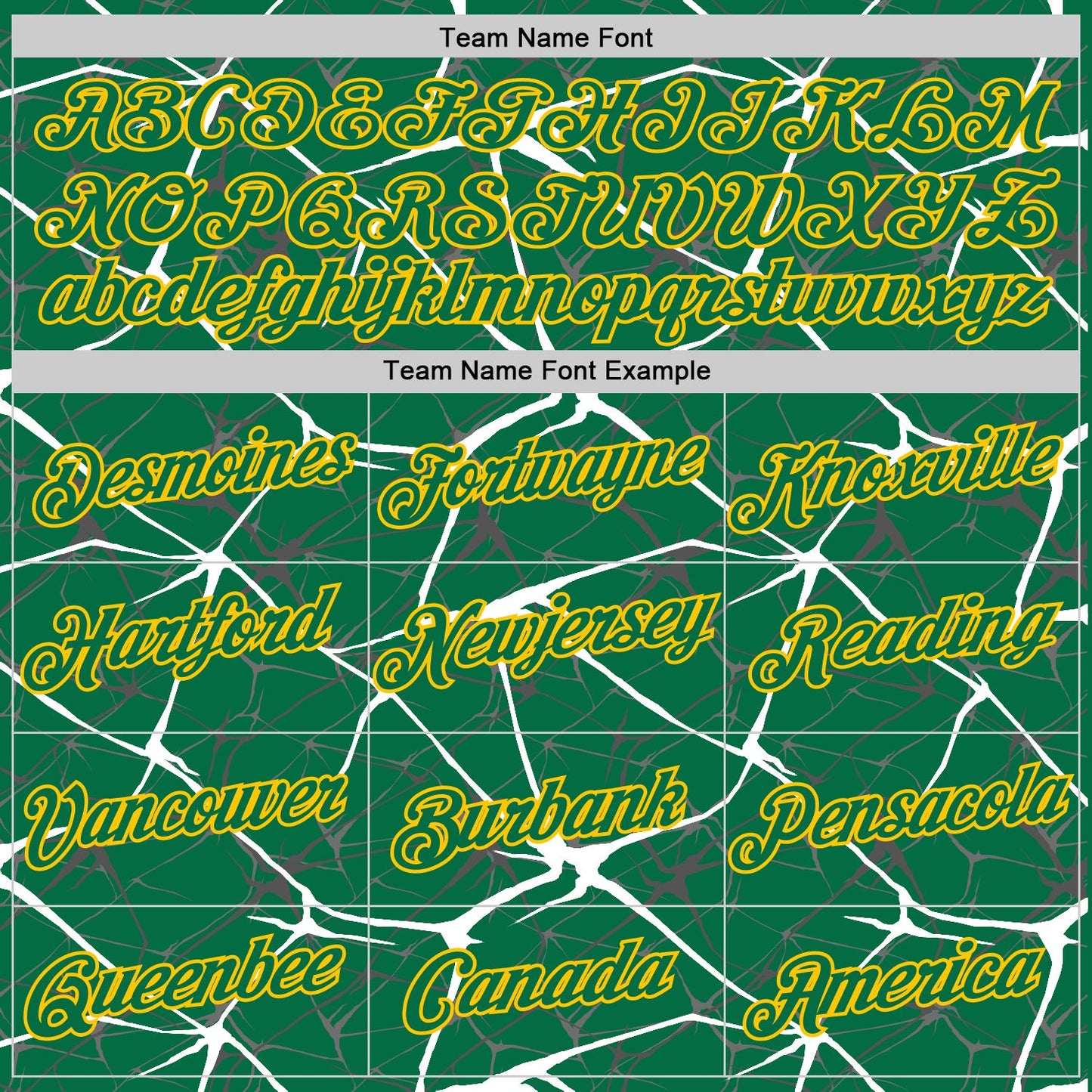 Custom Kelly Green White Gray-Yellow Abstract Network Crackle Performance T-Shirt
