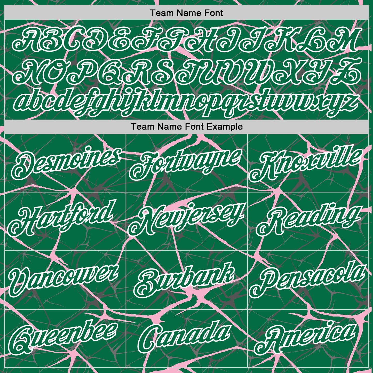 Custom Kelly Green Light Pink Gray-White Abstract Network Crackle Performance T-Shirt