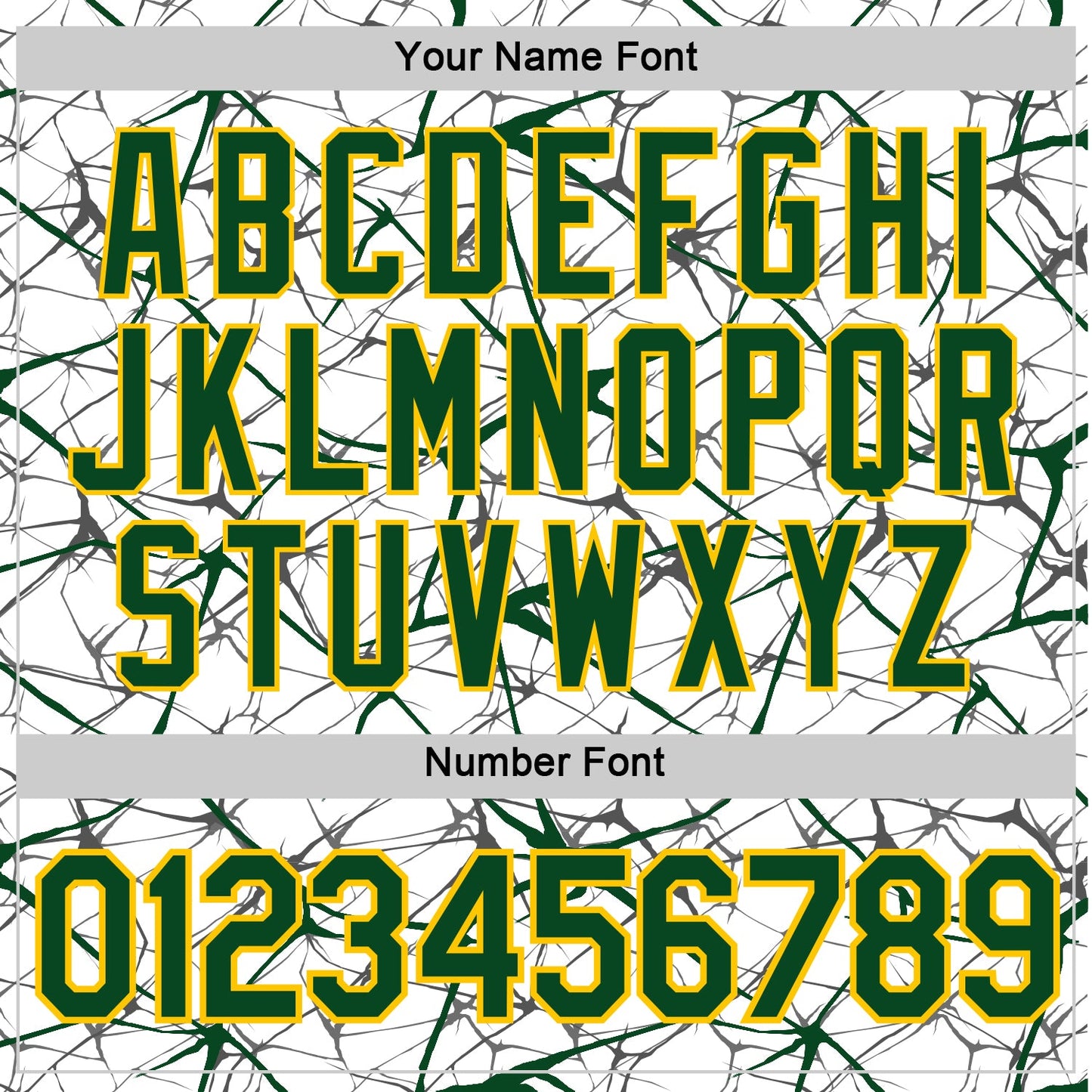 Custom White Green Gray-Yellow Abstract Network Crackle Performance T-Shirt