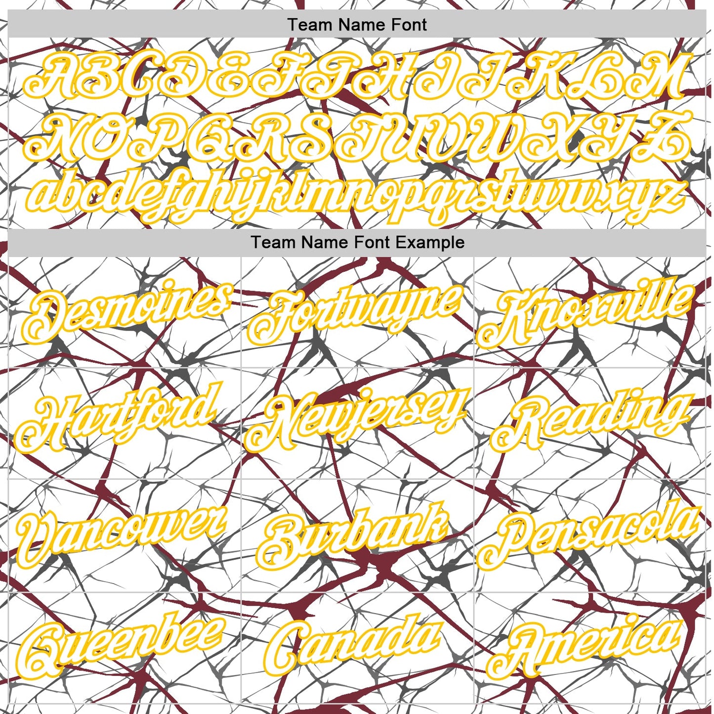 Custom White Burgundy Gray-Yellow Abstract Network Crackle Performance T-Shirt